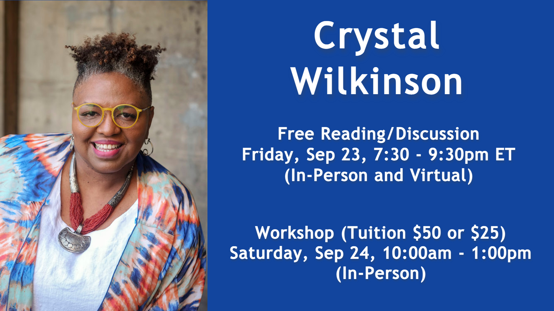Crystal Wilkinson Event Image